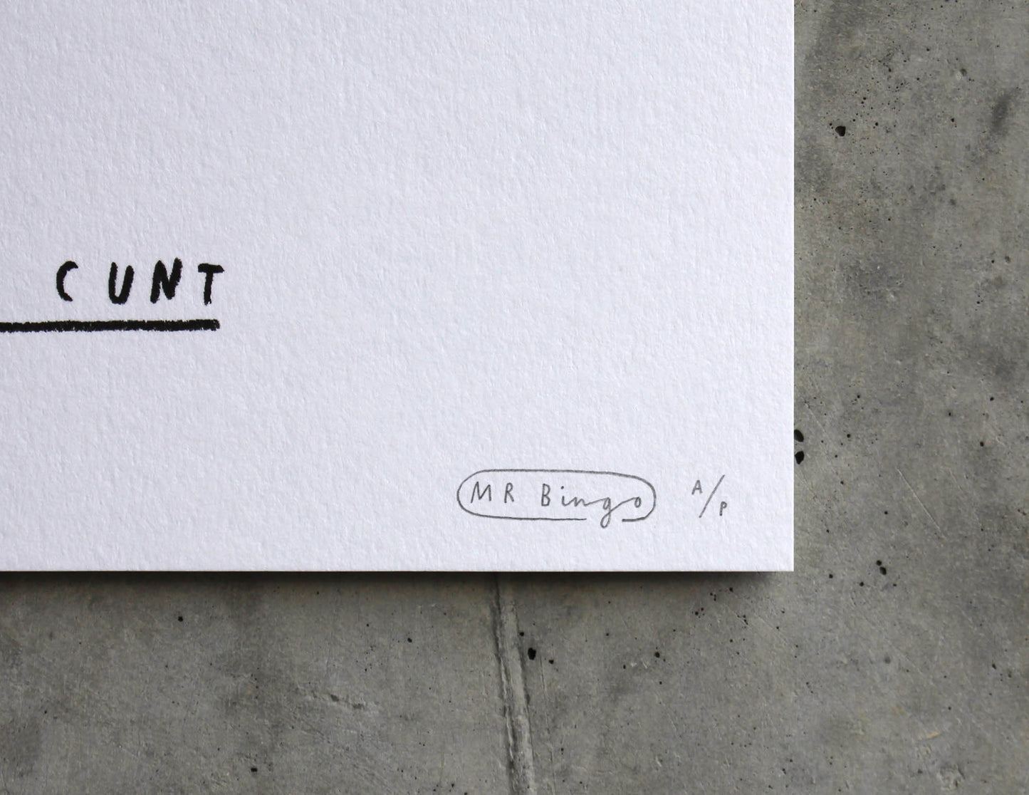 I love you - Artist Proof