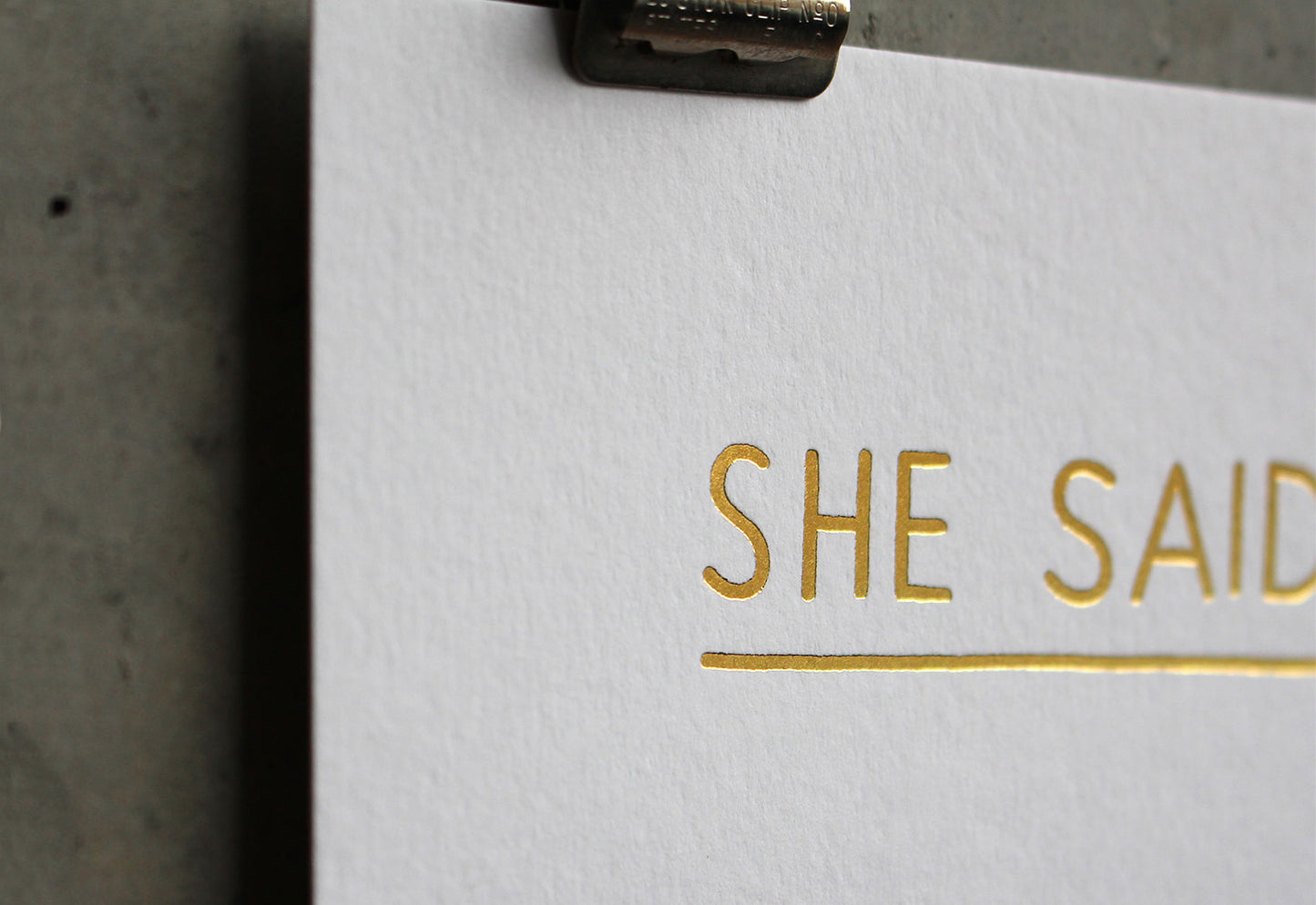 SHE SAID NO!