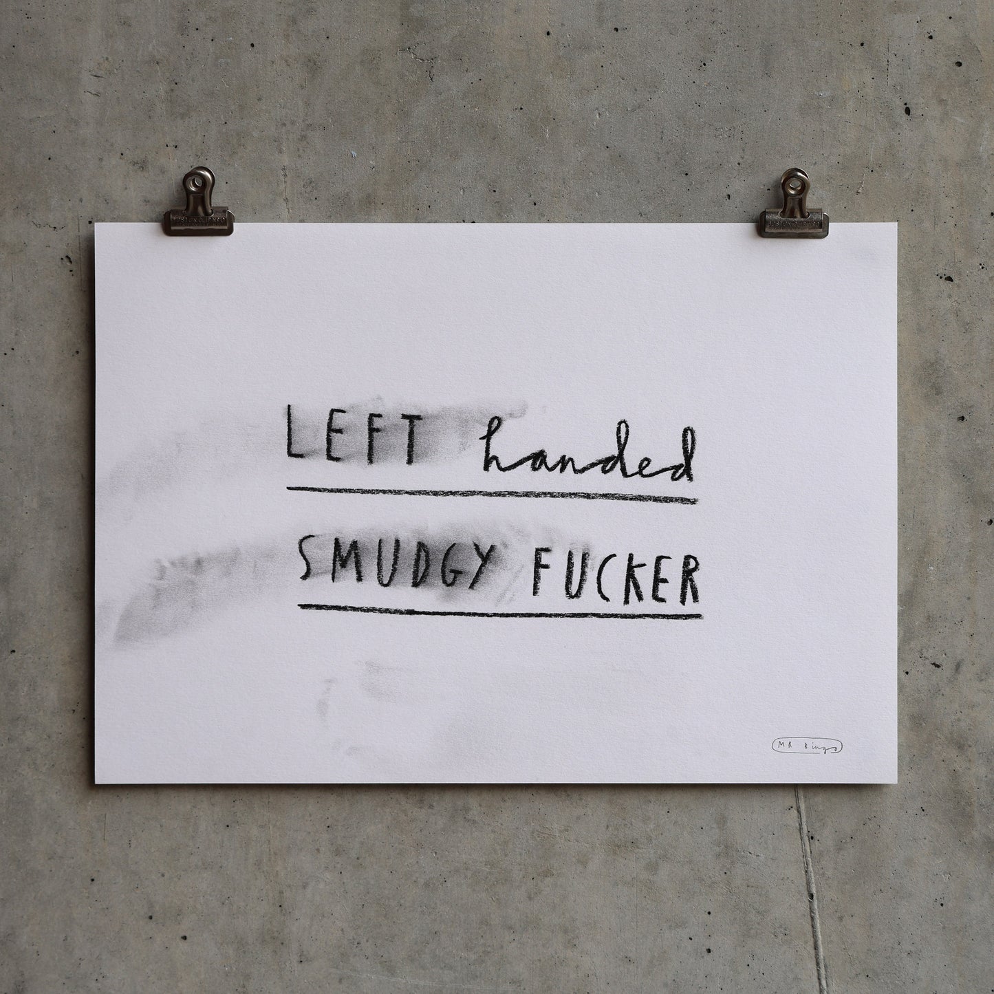 Left handed - original drawing