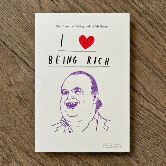 I love being rich - Original drawing