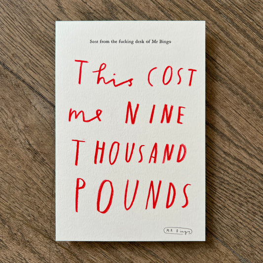 Nine Thousand Pounds - Original drawing