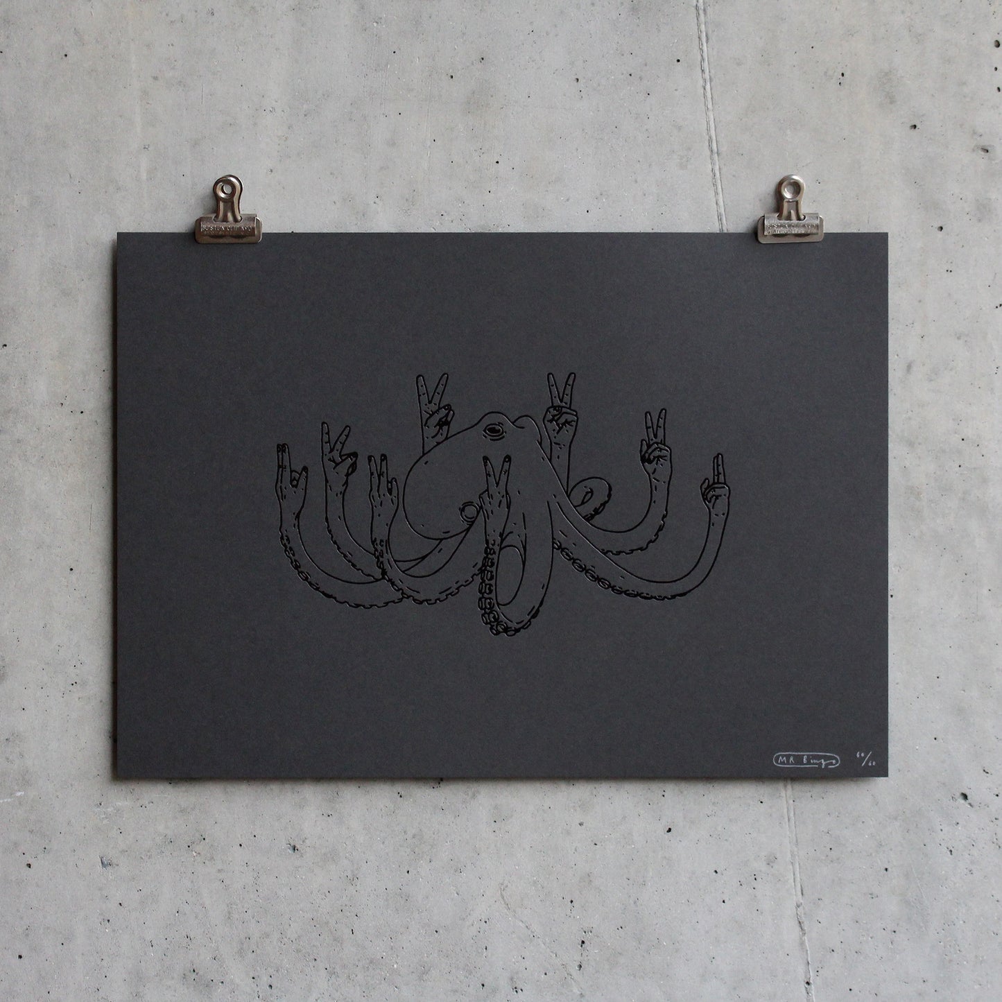 Fuckofftopus black/black edition - Artist Proof